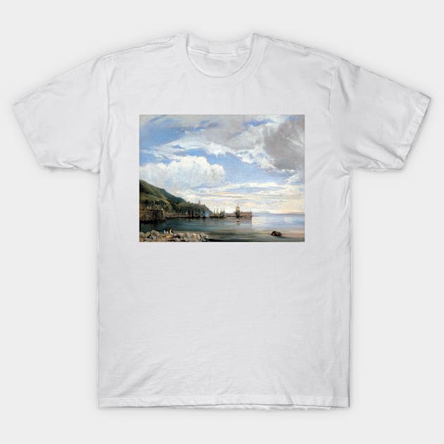 François Antoine Léon Fleury On the Bay of Naples T-Shirt by pdpress